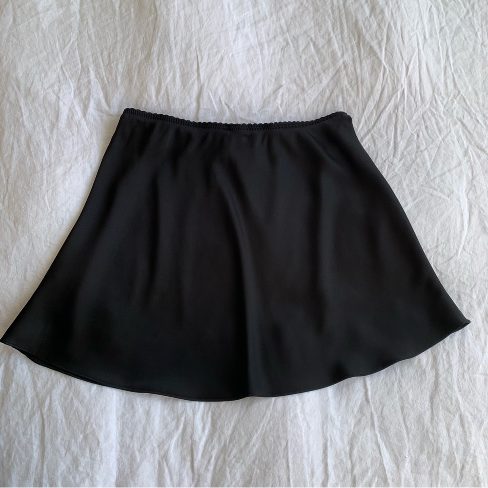 Reformation Black Satin Mini Skirt - Picture 8 of 11